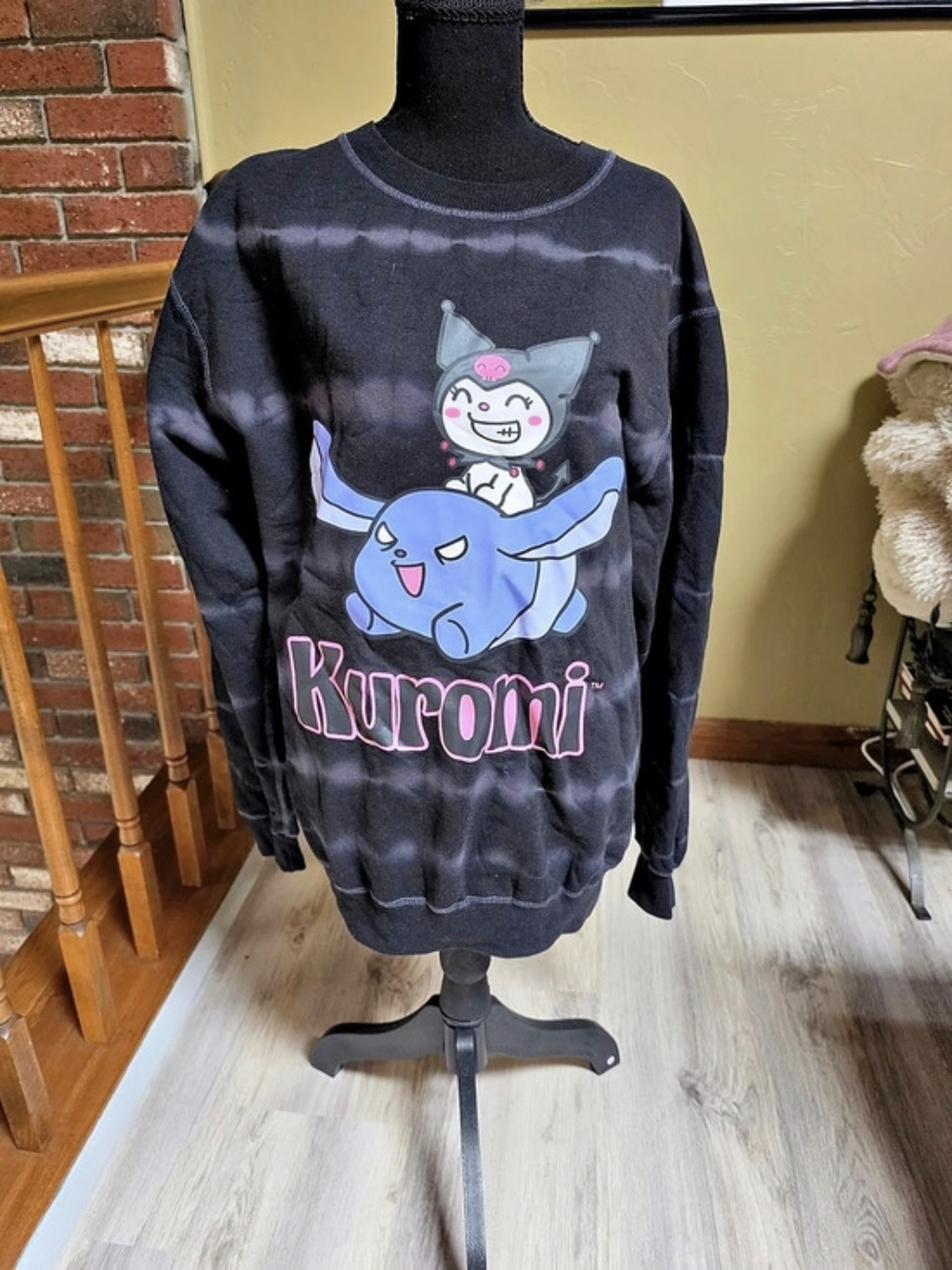 Sanrio Kuromi Tie-Dye Graphic Sweatshirt Size Medium NWT